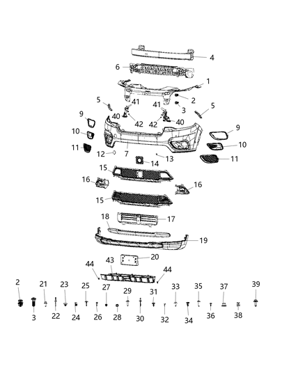 2020 Jeep Cherokee  Screw-HEXAGON FLANGE Head Tapping Diagram for 6510827AA