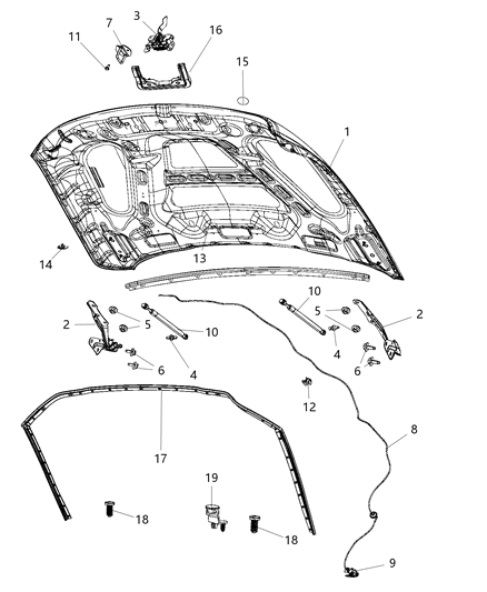 2019 Ram 3500  Gas Prop Diagram for 68360823AA