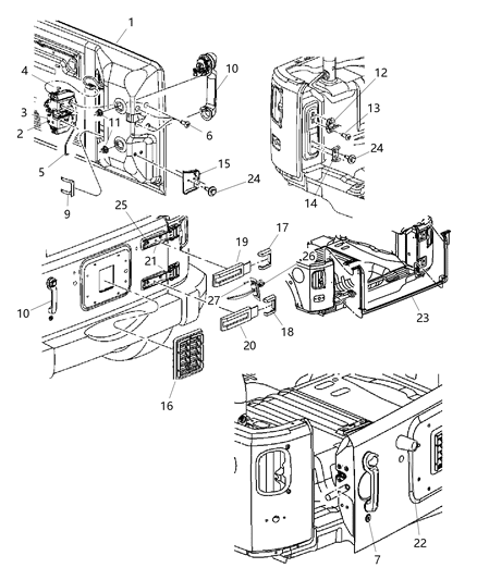 2012 Jeep Wrangler EXHAUSTER-BODYSIDE Aperture Diagram for 55394330AB