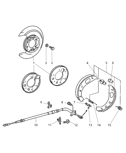 2004 Dodge Sprinter 3500  Cable-Parking Brake Diagram for 5139226AA