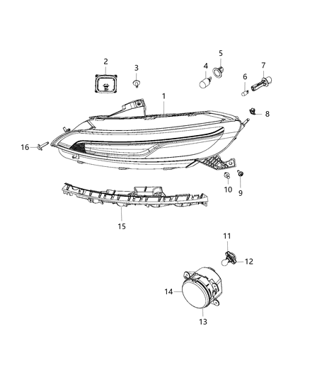 2014 Jeep Cherokee  Module-Led Diagram for 68226853AA