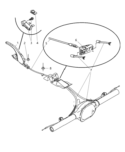 2010 Jeep Commander  Cable-Parking Brake Diagram for 68065503AA