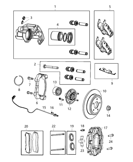 2014 Jeep Grand Cherokee  Brake Rotor Diagram for 2AMV5022AD