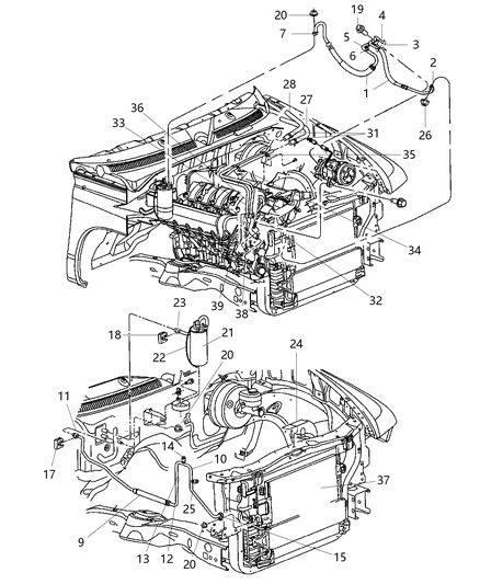 2003 Dodge Durango  Hose-Supply Diagram for 5019795AA