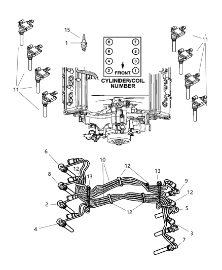 2005 Dodge Magnum  Plug Diagram for SPRE14MCC4