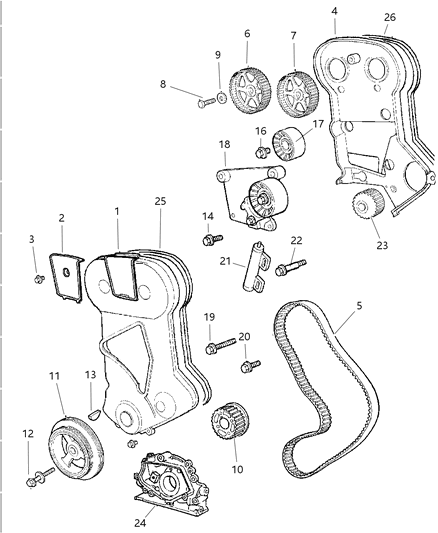 1997 Dodge Avenger Bolt-HEXAGON FLANGE Head Diagram for 6503553