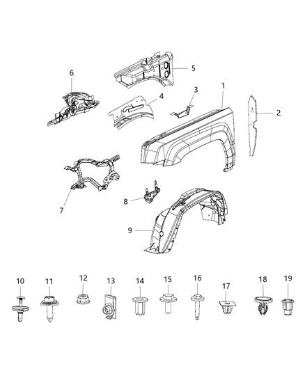 2016 Jeep Patriot  Nut-RIVET Diagram for 6504990AA