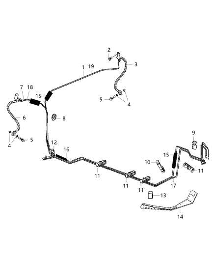 2018 Dodge Challenger  Shield-Fuel And Brake Bundle Diagram for 68239484AC
