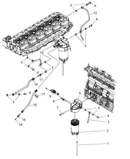2007 Dodge Ram 3500  Tube-Fuel Supply Diagram for 68005229AA