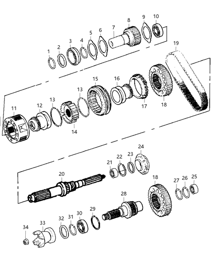 2010 Dodge Ram 2500  Gear-Transfer Case Diagram for 5086310AA