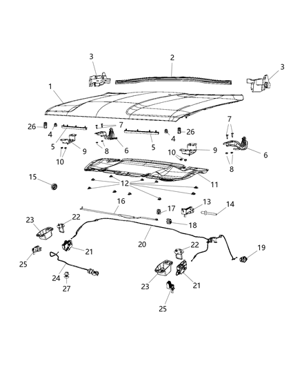 2019 Jeep Renegade  Push Pin Diagram for 68201741AA