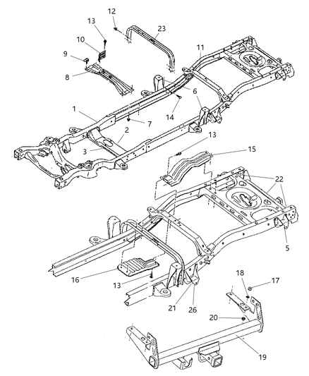 2003 Dodge Dakota  Nut-RIVET Diagram for 6507161AA