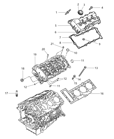 2007 Dodge Charger  Gasket-Cylinder Head Diagram for 4792931AA