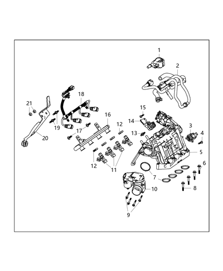 2015 Jeep Renegade  Intake Manifold Diagram for 68270207AA