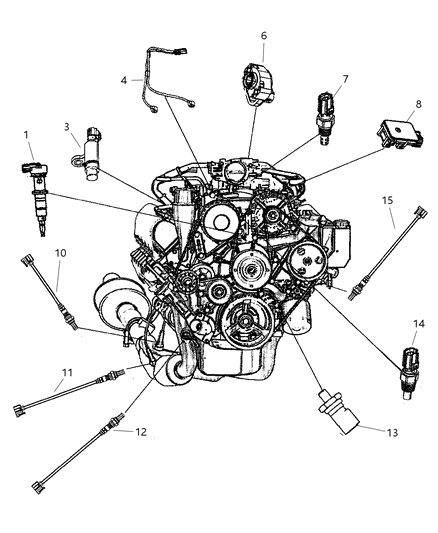 2002 Dodge Ram 1500  Sensor-CAMSHAFT Diagram for 56028133AE