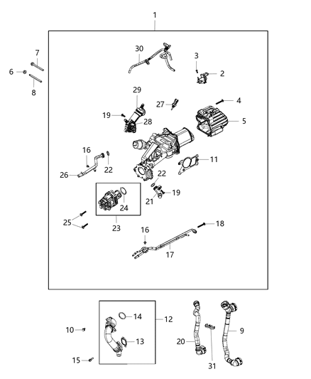 2018 Jeep Compass  THERMOSTA-EGR Diagram for 68263237AA