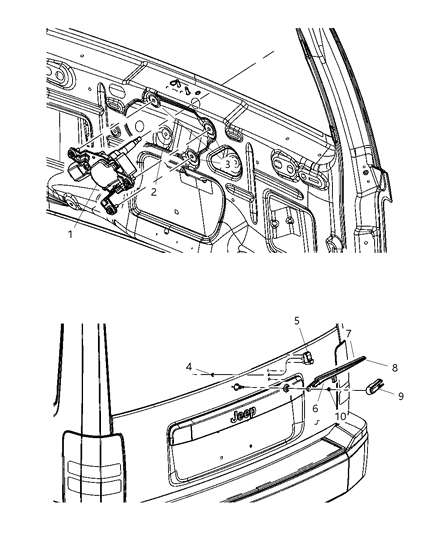 2011 Jeep Liberty  Refill-WIPER Blade Diagram for 68033221AA