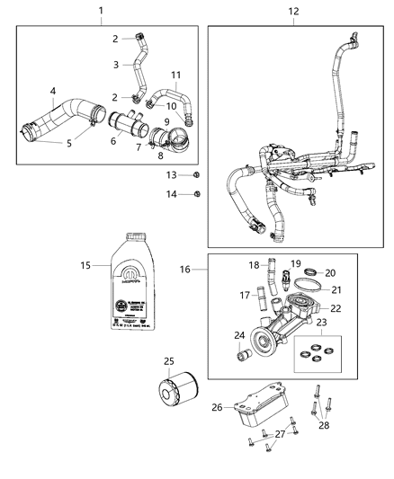 2019 Ram 3500  Filter-Engine Oil Diagram for 4892339AA