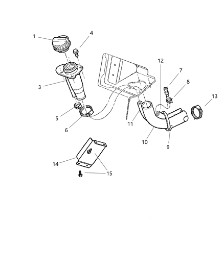2001 Jeep Cherokee  Cap-Fuel Filler Diagram for 5278632AA