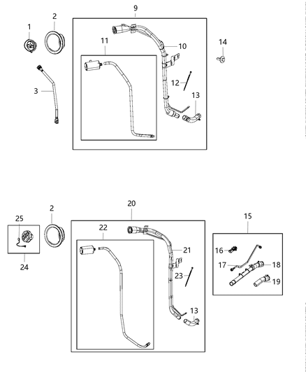 2012 Jeep Wrangler  Tube-Fuel Diagram for 52059778AC