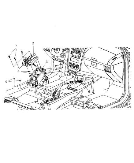 2009 Jeep Compass  Transmission Gearshift Control Cable Diagram for 5062120AC