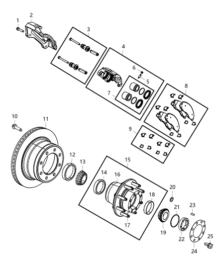 2020 Ram 3500  CALIPER-Disc Brake Diagram for 68451226AB