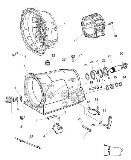 2007 Jeep Commander  SHIM Pkg-Park & Output Bearing Diagram for 68001917AA