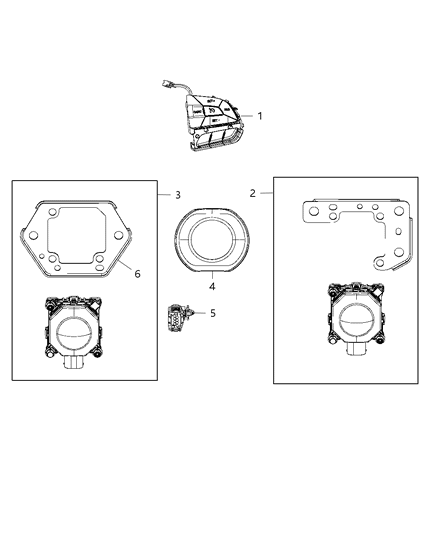 2020 Jeep Grand Cherokee  Sensor-Adaptive Speed Control MODU Diagram for 68456215AC