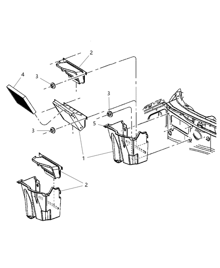 2005 Dodge Magnum  Filter-Cabin Air Diagram for 4596501AB