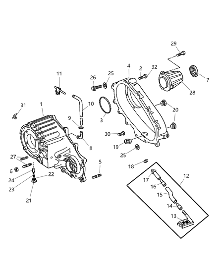 2009 Dodge Ram 3500  Plug-Oil Fill Diagram for 68001627AA