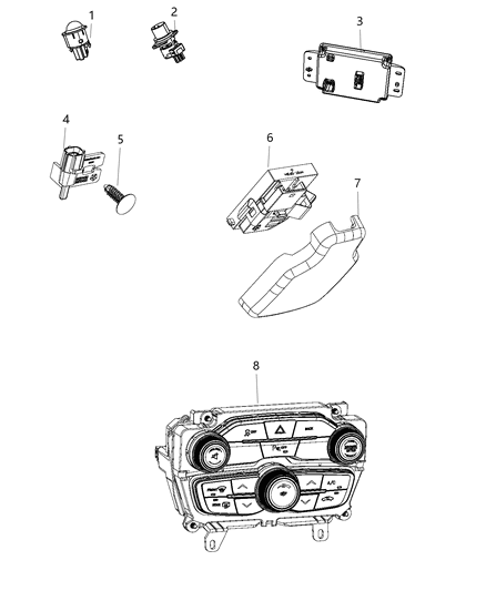 2015 Dodge Challenger Air Conditioner And Heater Module Diagram for 68165967AC