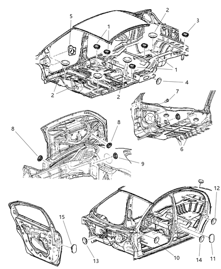 2001 Dodge Neon  Plug-Body Diagram for 6029057
