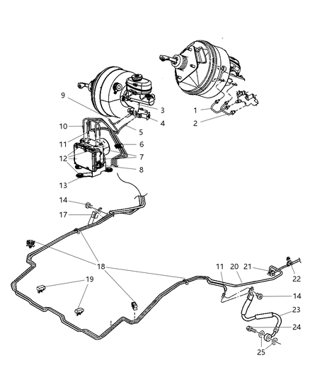 2006 Jeep Wrangler  Washer-Brake Hose To CALIPER Diagram for 6035886