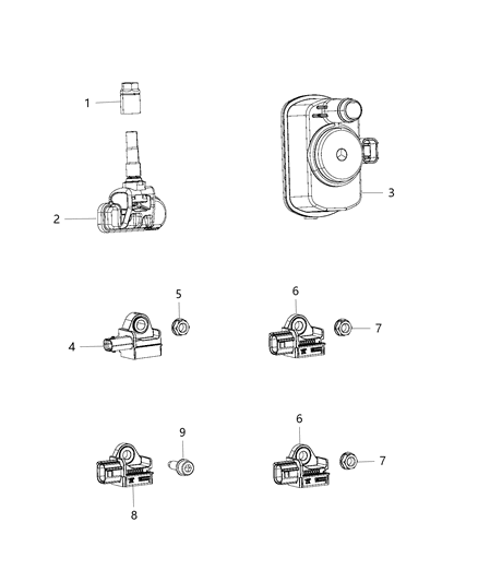 2015 Ram ProMaster City  Sensor-Impact Diagram for 68201971AA