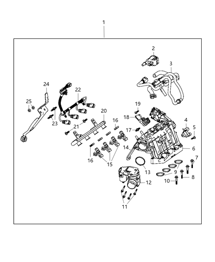 2013 Dodge Dart  Throttle Body Gasket Diagram for 68166409AA
