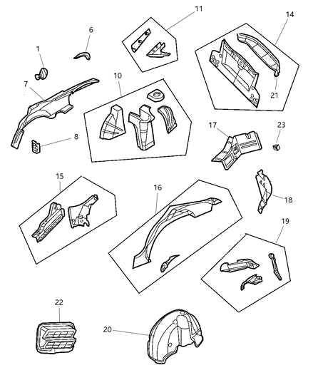 1999 Chrysler Concorde  Housing-Fuel Filler Diagram for 4575475AC