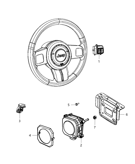 2013 Jeep Grand Cherokee  Sensor-Adaptive Speed Control MODU Diagram for 68137576AC