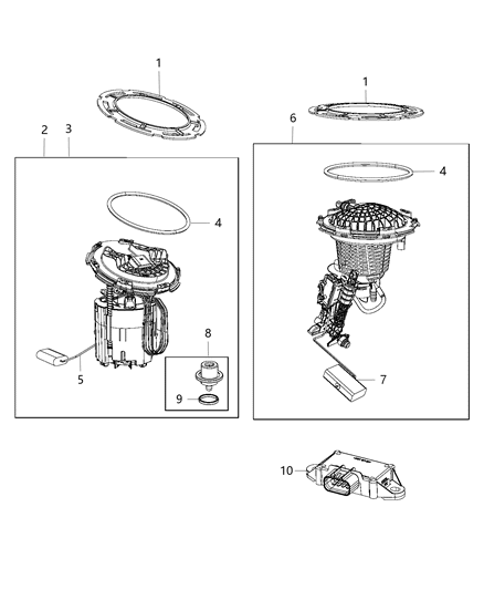 2019 Dodge Challenger  Regulator-Fuel Pressure Diagram for 5142345AA