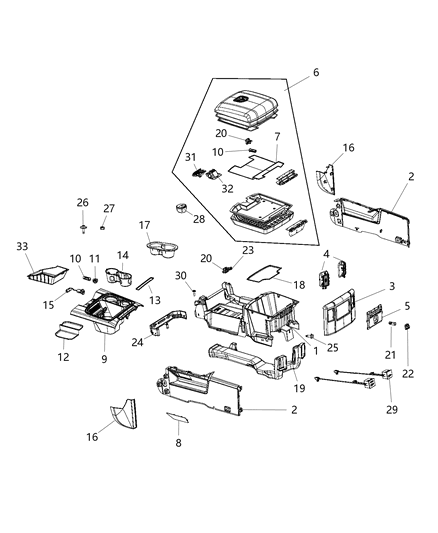 2017 Ram 3500  Vent-Air Conditioning & Heater Diagram for 1RB842U7AA