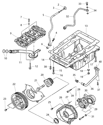 2005 Jeep Liberty  Bolt Diagram for 4864748AB