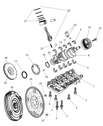 2004 Dodge Ram 1500  Piston Diagram for 5012362AC