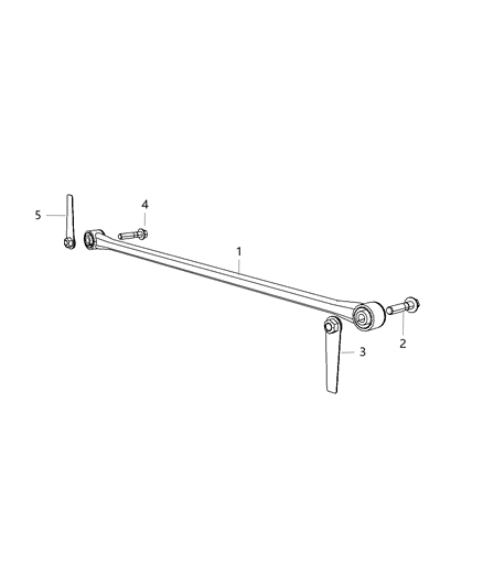 2014 Ram 1500  TRACKBAR-Rear Diagram for 68192367AA