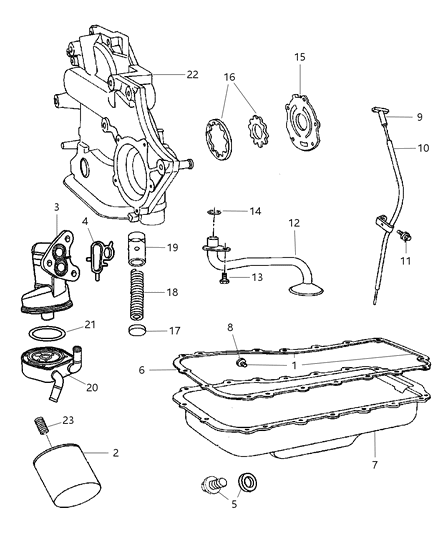 2005 Chrysler Pacifica  PLUNGER-Oil Pressure Relief Valve Diagram for 4648970AB