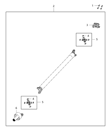 2018 Ram 2500  Drive Shaft Diagram for 68233612AB
