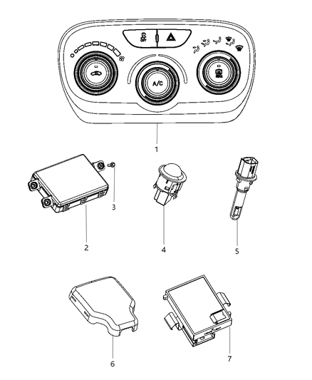 2016 Dodge Dart  Air Conditioner Climate Temperature Control Diagram for 68081871AI
