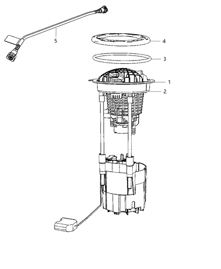 2008 Dodge Ram 2500 Fuel Pump Complete Kit Diagram for 68004518AA