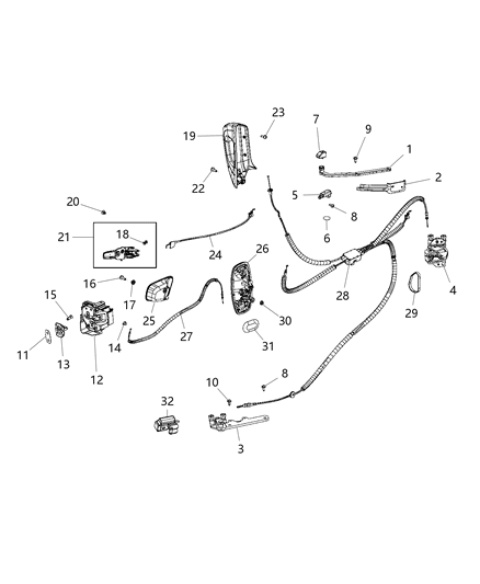 2015 Ram ProMaster City  Screw Diagram for 68206800AA