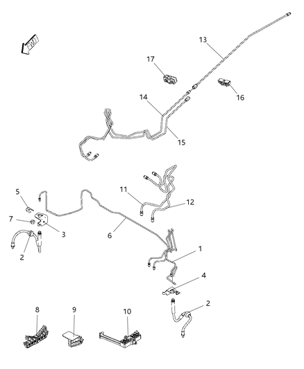 2016 Ram ProMaster City  Line-Brake Diagram for 68261736AA