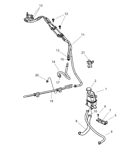 1999 Chrysler LHS  Cooler-Power Steering Diagram for 4772418AD
