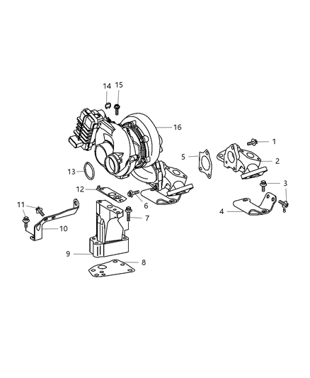 2008 Dodge Sprinter 3500  TURBOCHGR Diagram for 68019589AA